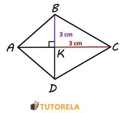 Se debe calcular el área del deltoide según el dibujo adjunto y los datos existentes