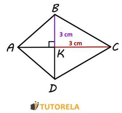 The area of the kite must be calculated according to the attached drawing and the existing data