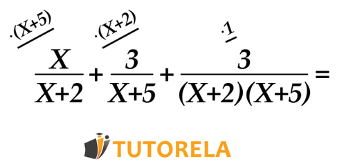 we must multiply each numerator by what it needs to reach the common denominator