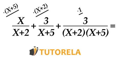 debemos multiplicar cada numerador por lo que necesita para llegar al común denominador