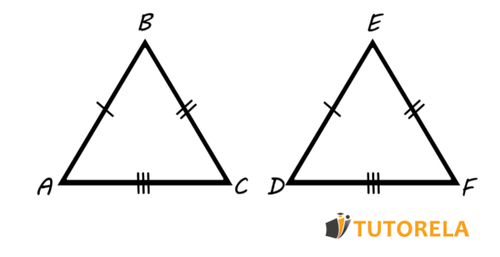 triángulos con los tres lados son respectivamente iguales