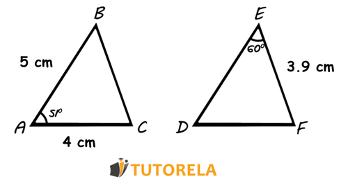 2 triangulos con los suiguientes datos sobre los lados