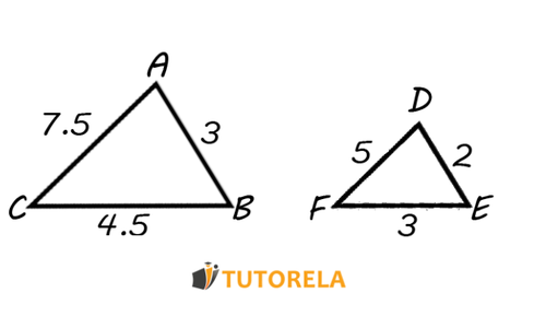 two triangles with all the data shown in the illustration