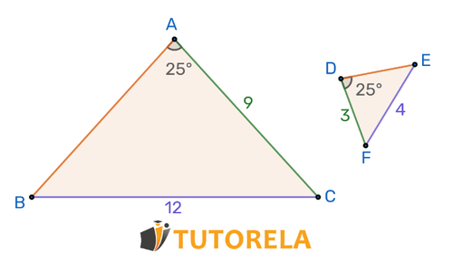 It is possible to say that the two triangles are similar.