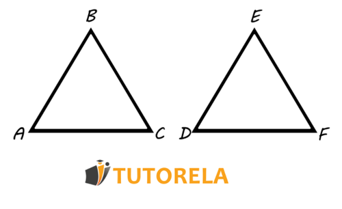 DEF and the congruence is noted according to the order of the vertices