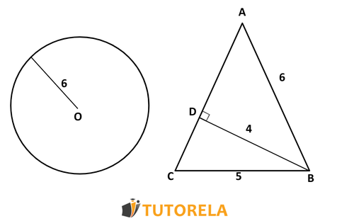Exercise 4 Given the triangle and the circle