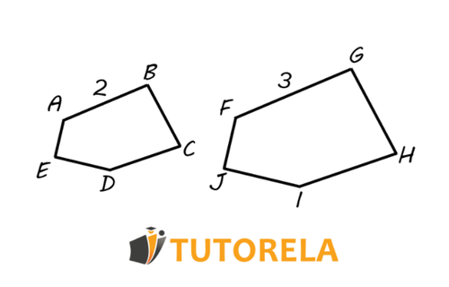 Dos pentágonos en el dibujo son semejantes