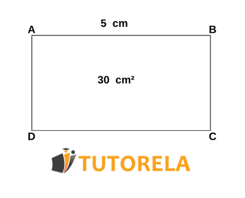 rectangle ABCD of 30cm².