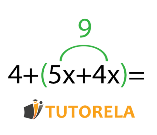 According to the commutative property we can change the X4 and the 4