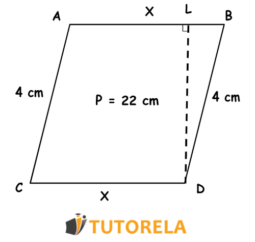 DL = 3cm y el perímetro del paralelogramo ABCD es igual a 22 cm