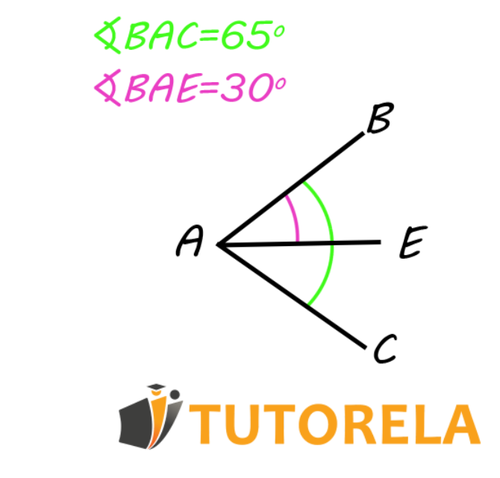 we know that BAC=65° BAE=30°