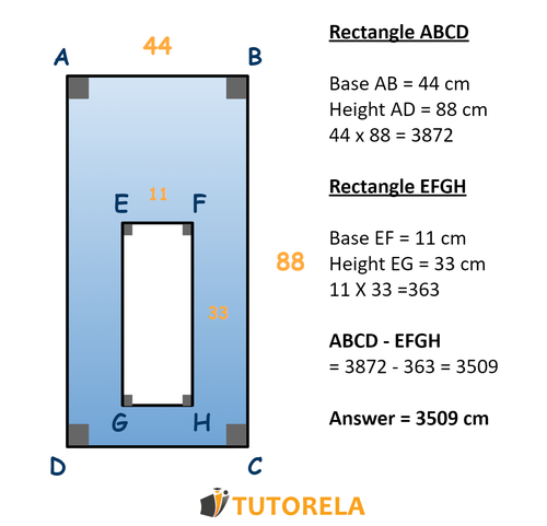 A6- What is the difference in area between the two rectangles