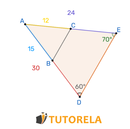 Exercise 1 Given ∢D=60 ,∢E=70