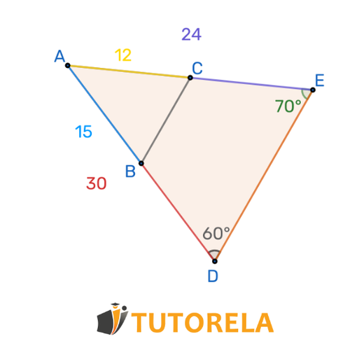 Ejercicio 1 Dado ∢D=60 ,∢E=70