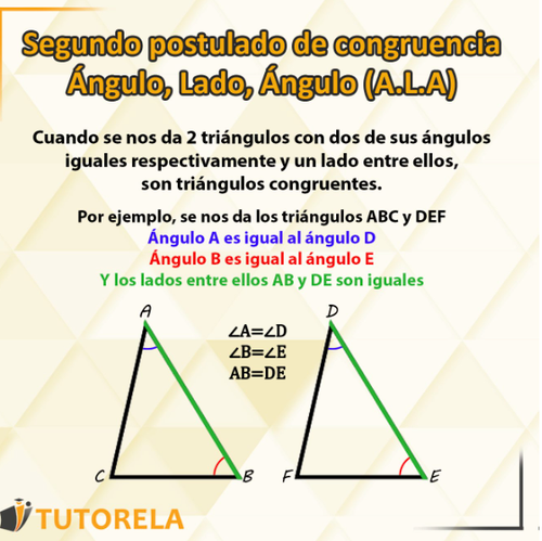 second congruence postulate Angle, Side, Angle (ASA)