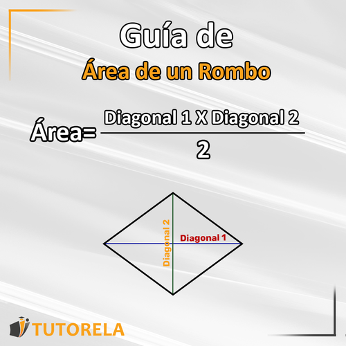 Guía de área de rombo con la fórmula