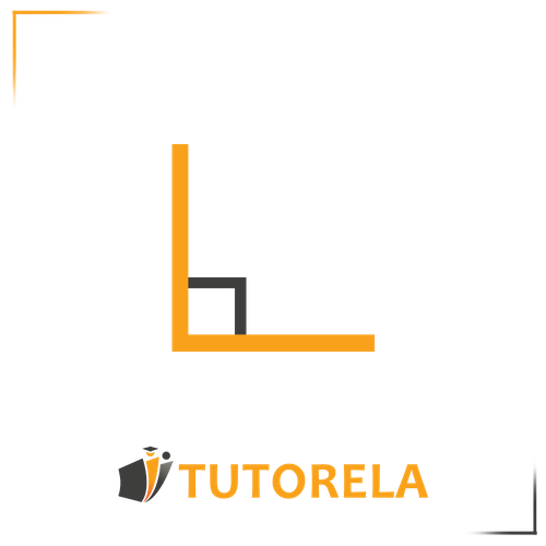 Diagram of a right angle, measuring exactly 90 degrees. The two perpendicular orange lines form a perfect L-shape, with a small black square in the corner indicating the right angle property.