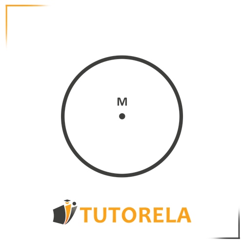 Basic circle diagram with a labeled center point &#x27;M&#x27;, illustrating the fundamental concept of a circle in geometry. Useful for learning about the center, radius, and circular shapes in mathematics.