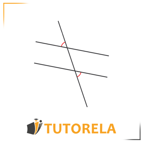 Diagram illustrating corresponding exterior angles in geometry with two highlighted red angles on a polygon structure, used to explain the concept of angle relationships in educational content."
