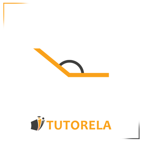 Diagram of an obtuse angle, measuring greater than 90 degrees but less than 180 degrees. The two orange lines form an open angle, with a black arc marking the angle measurement.