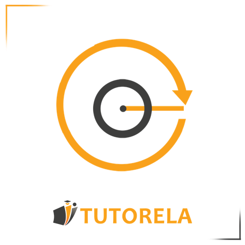 Illustration of a full rotation angle, also known as a complete angle or 360-degree angle. A black dot at the center represents the vertex, with an orange circular arrow indicating a full turn around the point.