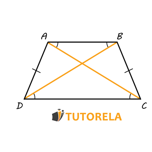Angles of the Diagonals of an Isosceles Trapezoid