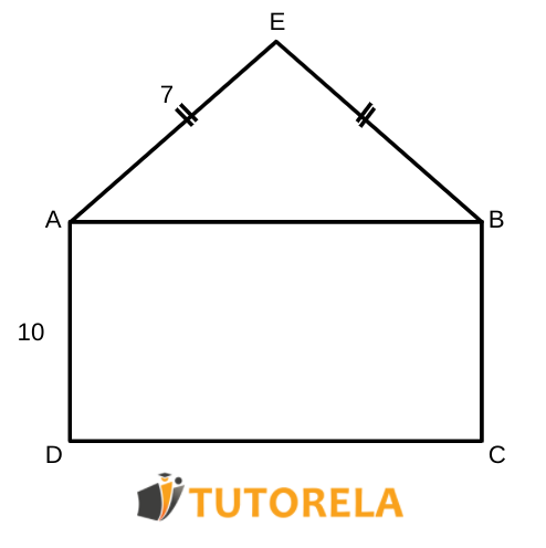 the rectangle and the isosceles right triangle