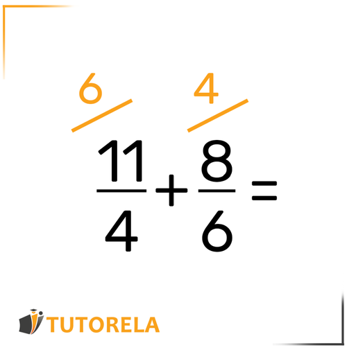 3b - Convert the two numbers into equivalent fractions