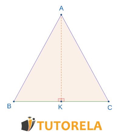 In an isosceles triangle ABC we draw the height AK