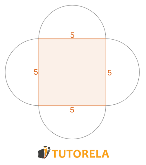 Given the shape of the figure A quadrilateral is a square whose length of the sides