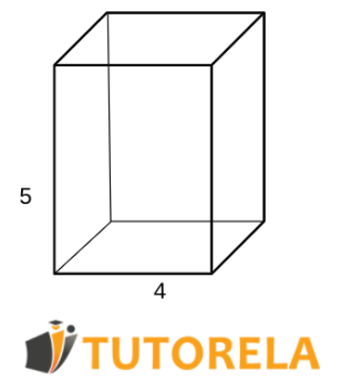 Ejercicio 6 - El largo del ortoedro es igual a 5 cm y el ancho es 4 cm.