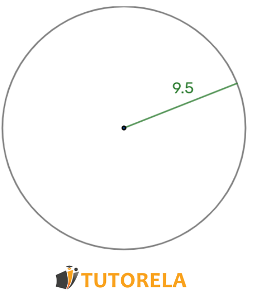 Exercise 7 -Given radius of circle is equal to 9.5