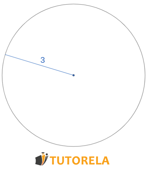 Exercise 1 - Given the circle whose radius is 3 cm