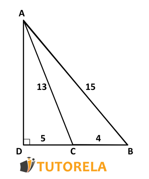 Given the right triangle ADB