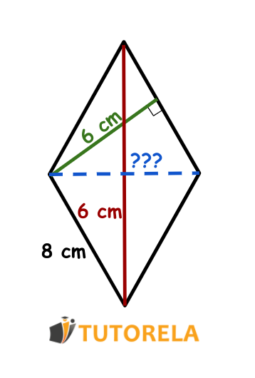 Área del rombo - cálculo por dos caminos