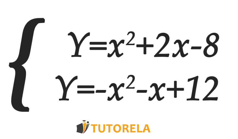 2 - the following system of equations Y=X²+2X-8 and Y=-X²-X+12