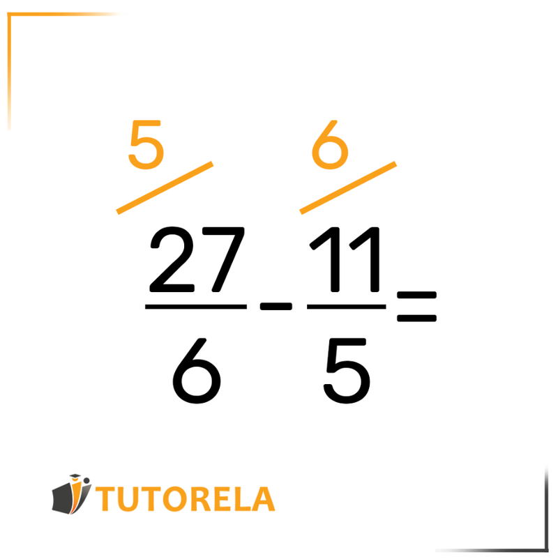 3a - Convert the two numbers into equivalent fractions
