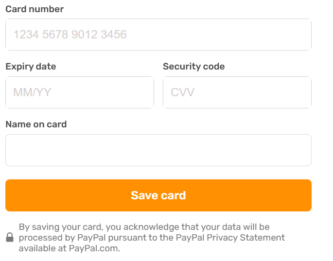and add your card details.