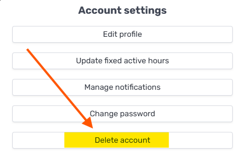 Then click "My Account" and then "Delete account".