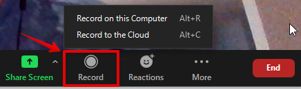 Important! Recording does not start automatically, you need to click the "Record" button to start recording
