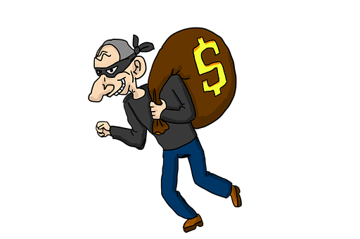 thief stealing money